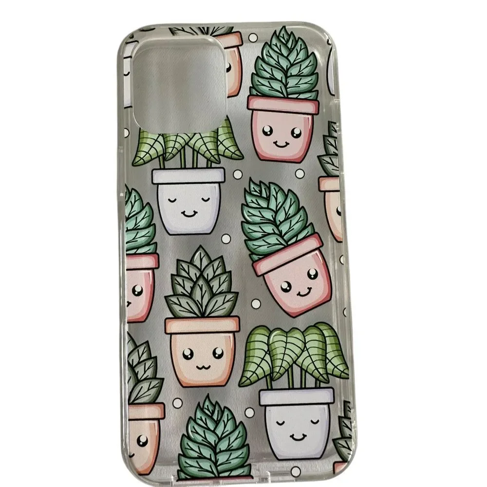 Luhouri Cute Succulent‎ Plant Phone Case Clear TPU Cover Kawaii Design iPhone 11